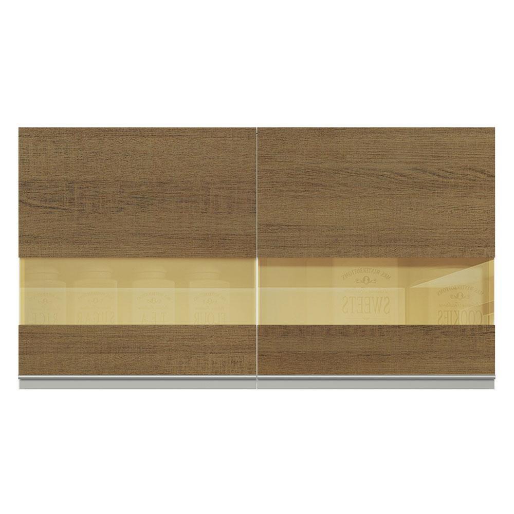 Armário Aéreo Glamy 100%MDF 120cm 2 Portas BR/Rustic Madesa - 7