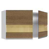 Armário Aéreo Glamy 100%MDF 120cm 2 Portas BR/Rustic Madesa - 9