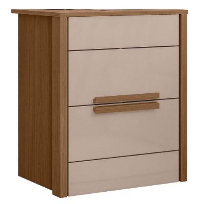 Mesa De Cabeceira Dhara 2 Gavetas 51 Cm Carvalho Fendi Moval Carvalho Fendi