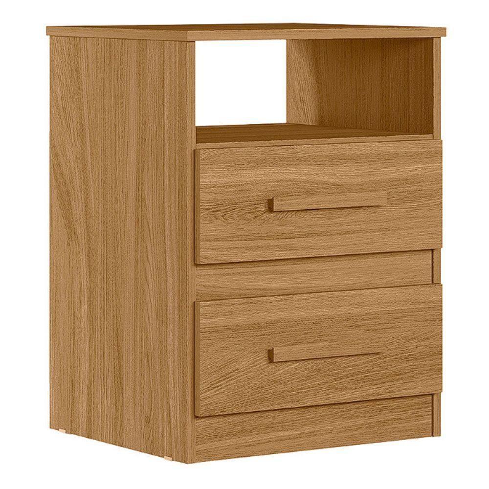 Mesa De Cabeceira Apolo 2 Gavetas 46 Cm Freijo Moval Freijo - 1