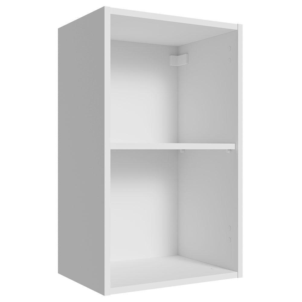 Armário Aéreo 40 Cm Com 2 Nichos Abertos Para Cozinha Branco - 1