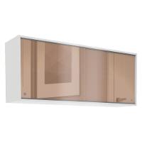 Armário Aéreo Glamy 100%MDF 2 Portas Vidro Reflex BR Madesa - 1
