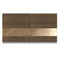 Armário Aéreo Glamy 120cm 2 Portas com Vidro Rustic Madesa