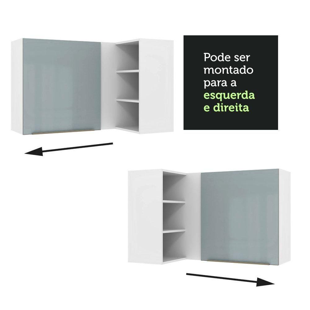 Armário Aéreo de Canto com Adega Acoplada 1 Porta Branco - 5
