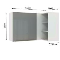 Armário Aéreo de Canto com Adega Acoplada 1 Porta Branco - 10