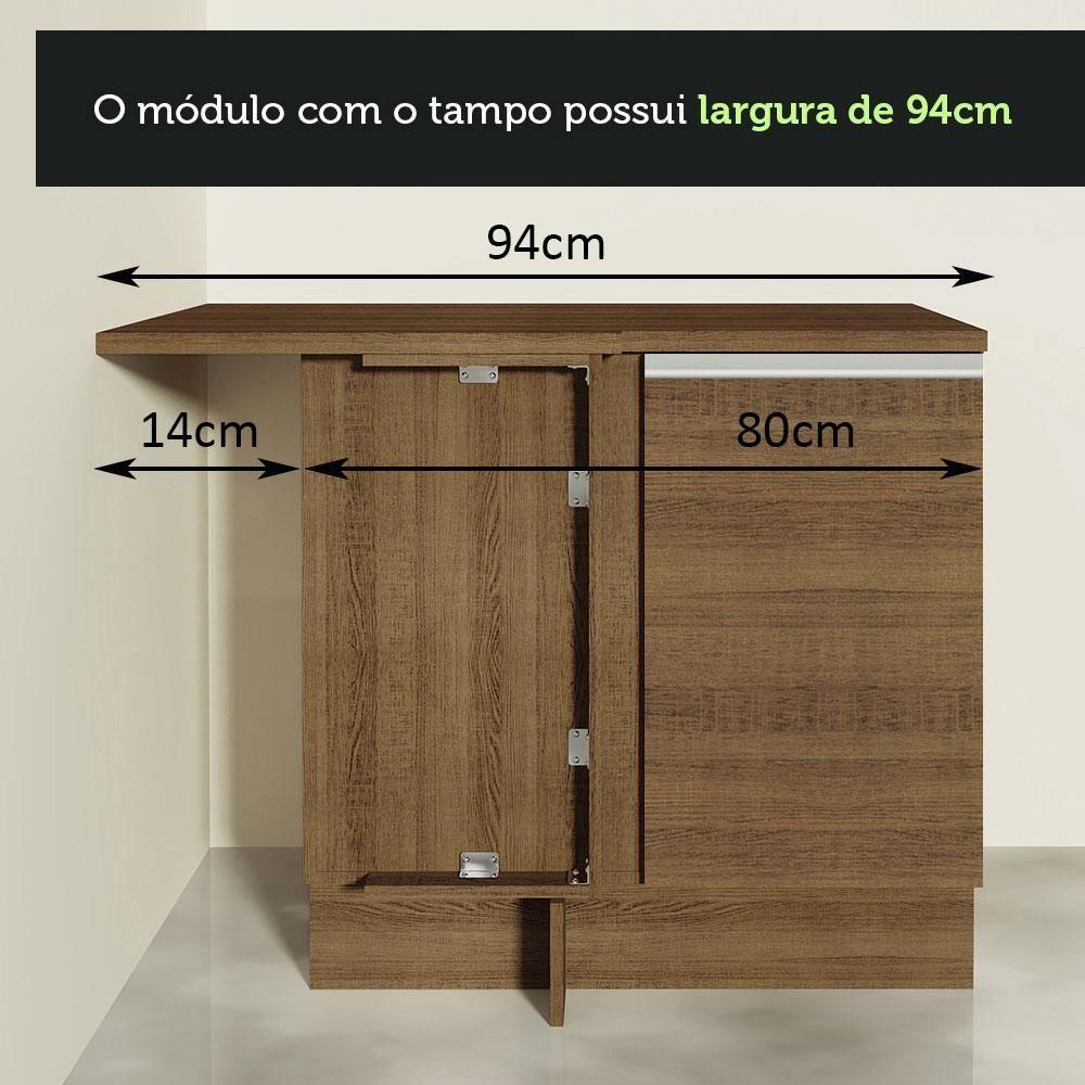Armário De Cozinha 349Cm Rustic Glamy 06 Rustic - 3