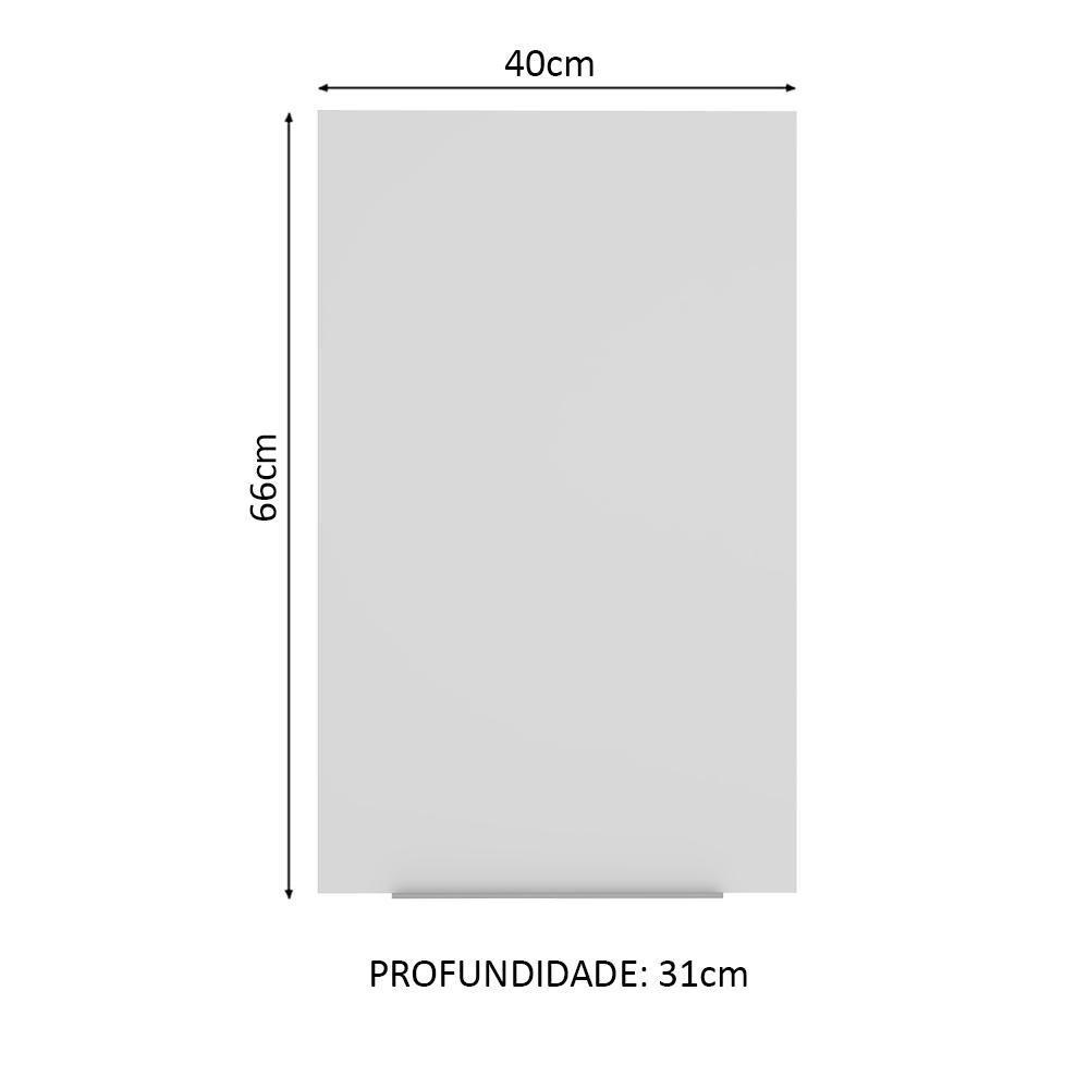 Armário Aéreo Stella 1 Porta Rustic/branco Madesa - 6