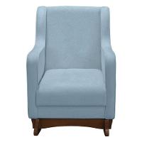 Poltrona Amamentação Aquila Plus Com Puff Boucle Azul Claro - Fratello - 2