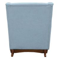 Poltrona Amamentação Aquila Plus Com Puff Boucle Azul Claro - Fratello