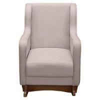 Poltrona Amamentação Aquila Plus Com Puff Linho Bege - Fratello - 2