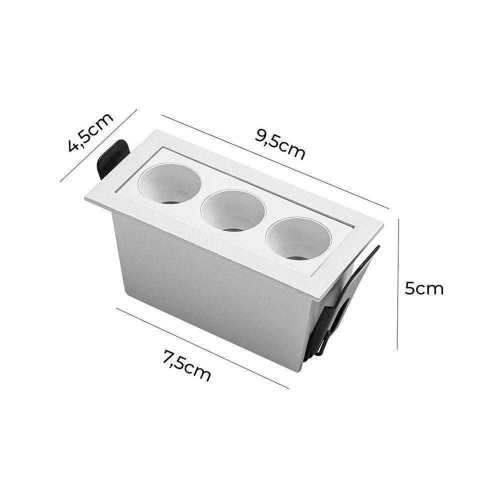 Spot De Embutir Nordecor Downlight Powerus Led Alto Irc 90 6w Bivolt Lente Branca 3000k - 5