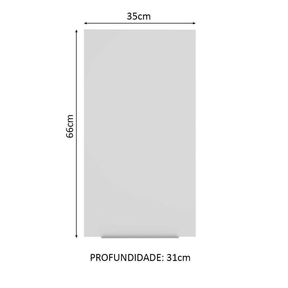 Armário Aéreo Stella 1 Porta Rustic/branco Madesa - 7