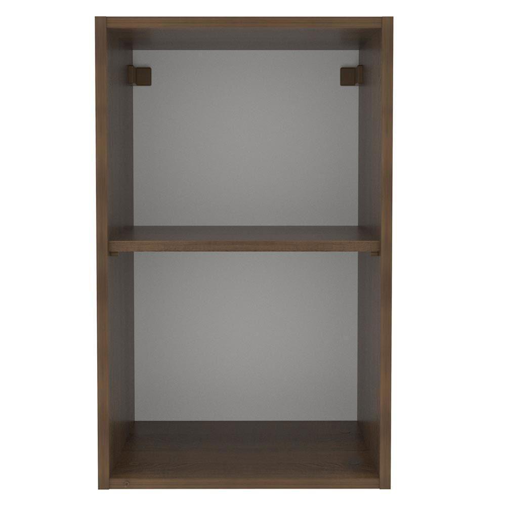 Armário Aéreo Madesa Lux 40 cm 1 Porta Rustic e Preto - 7