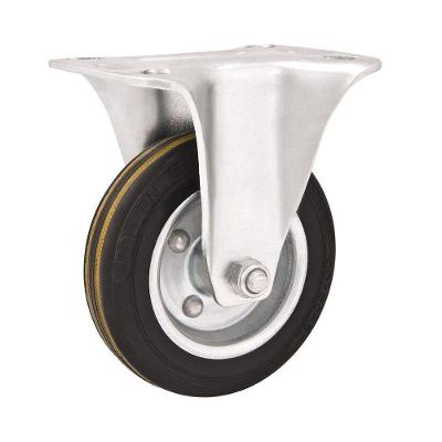 Rodizio Fixo 3" Média 60kg Borracha Preta - Vonder