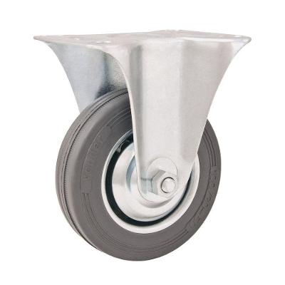Rodizio Fixo 3" Leve 40kg Núcleo Chapa Borracha Cinza Vonder