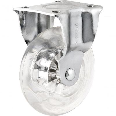 Rodizio Fixo 3" Leve 55kg Poliuretano Transparente - Vonder