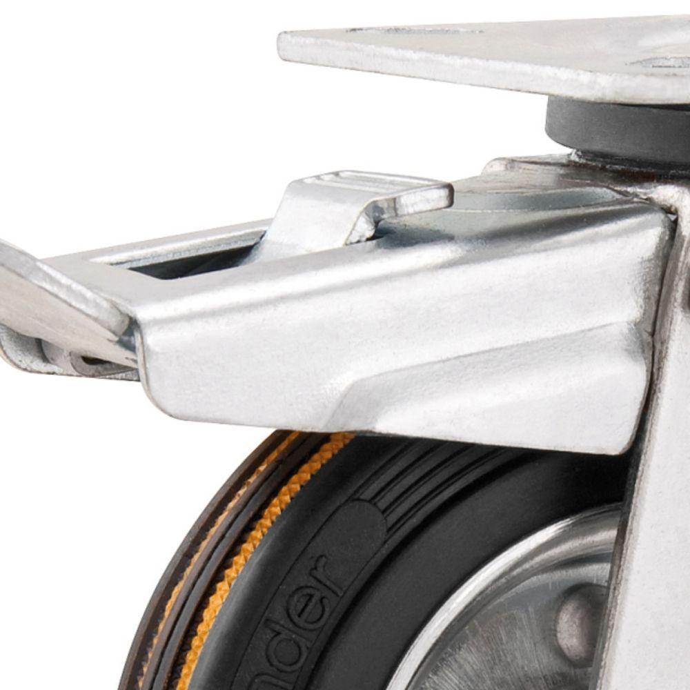 Rodizio Giratório Com Freio 4 Média 88kg Núcleo Chapa Borra - 3