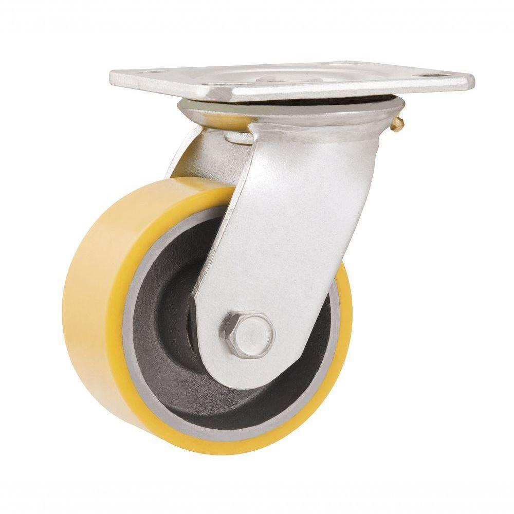 Rodizio Giratório 8 Média 350kg Núcleo Ferro Fundido Poliur - 1