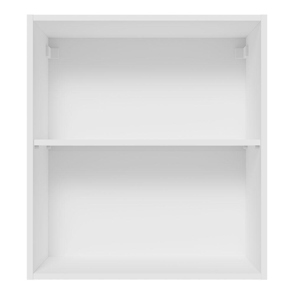 Armário Aéreo Madesa Lux 60cm 1 Porta Branco Preto - 5