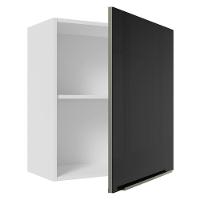 Armário Aéreo Madesa Lux 60cm 1 Porta Branco Preto - 7