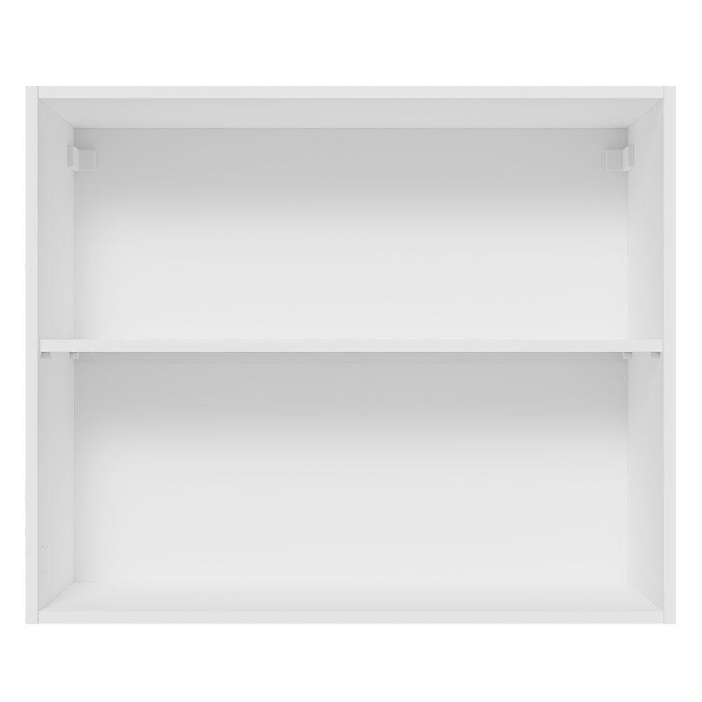 Armário Aéreo Madesa Lux 80cm 2 Portas Branco Preto - 9