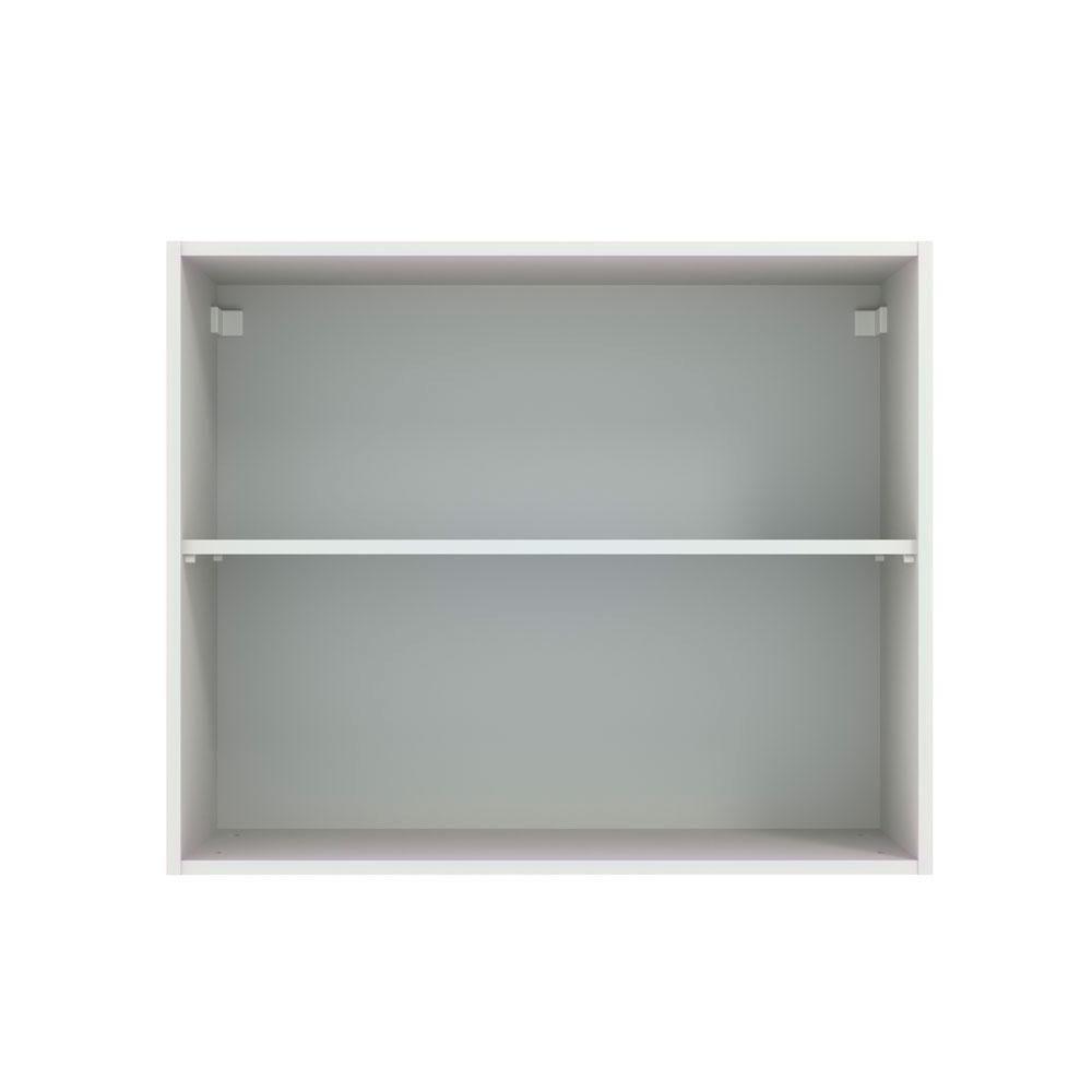 Armário Aéreo Madesa Lux 80cm 2 Portas Branco Preto - 10