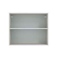 Armário Aéreo Madesa Lux 80cm 2 Portas Branco Preto - 11
