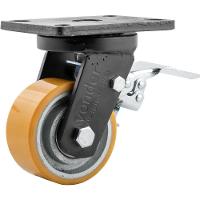 Rodizio Giratório Com Freio 4'' Pu+ferro Industrial Vonder - 1