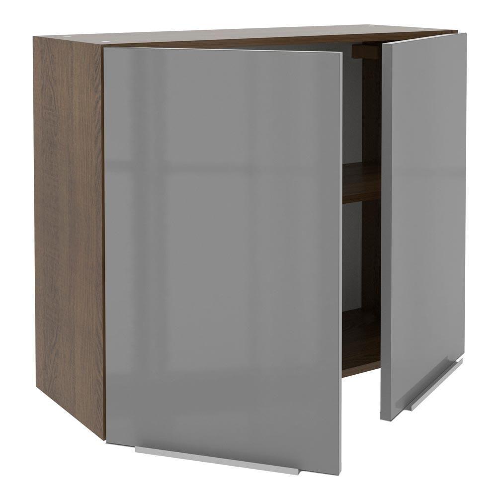 Armário Aéreo Madesa Lux 80 Cm 2 Portas Rustic/cinza - 8