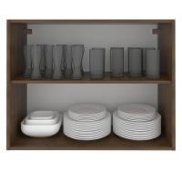 Armário Aéreo Madesa Lux 80 Cm 2 Portas Rustic/cinza - 6