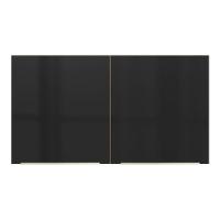 Armário Aéreo Madesa Lux 120 cm 2 Portas Rustic e Preto - 13