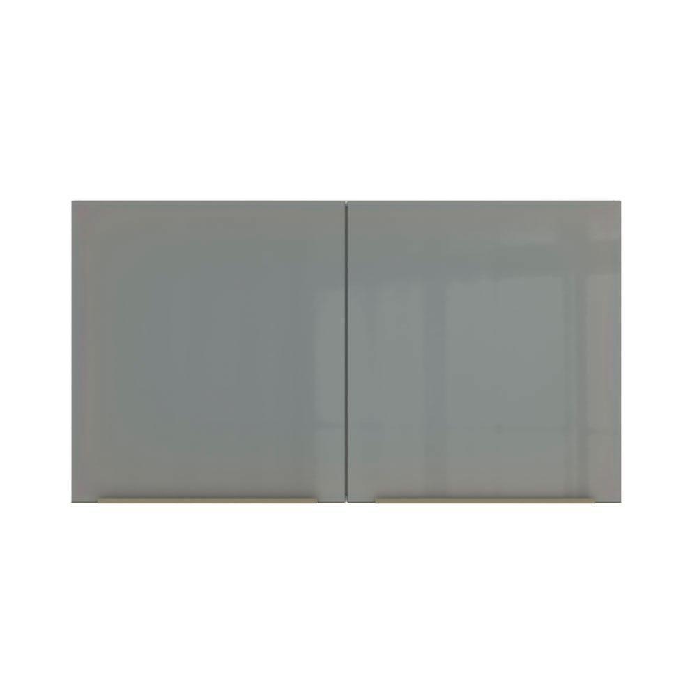 Armário Aéreo Madesa Lux 120cm 2 Portas Branco Cinza - 2