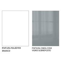 Armário Aéreo Madesa Lux 120cm 2 Portas Branco Cinza - 3