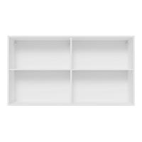 Armário Aéreo Madesa Lux 120cm 2 Portas Branco Cinza