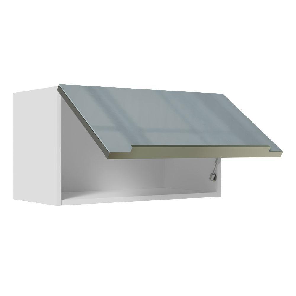 Armário Aéreo Lux 60cm 1 Porta Basculante Branco Cinza - 5