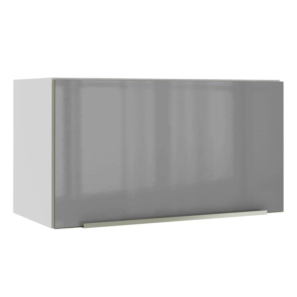 Armário Aéreo Lux 60cm 1 Porta Basculante Branco Cinza - 9