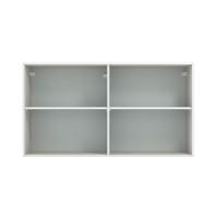 Armário Aéreo Madesa Lux 120cm 2 Portas Branco Preto - 10