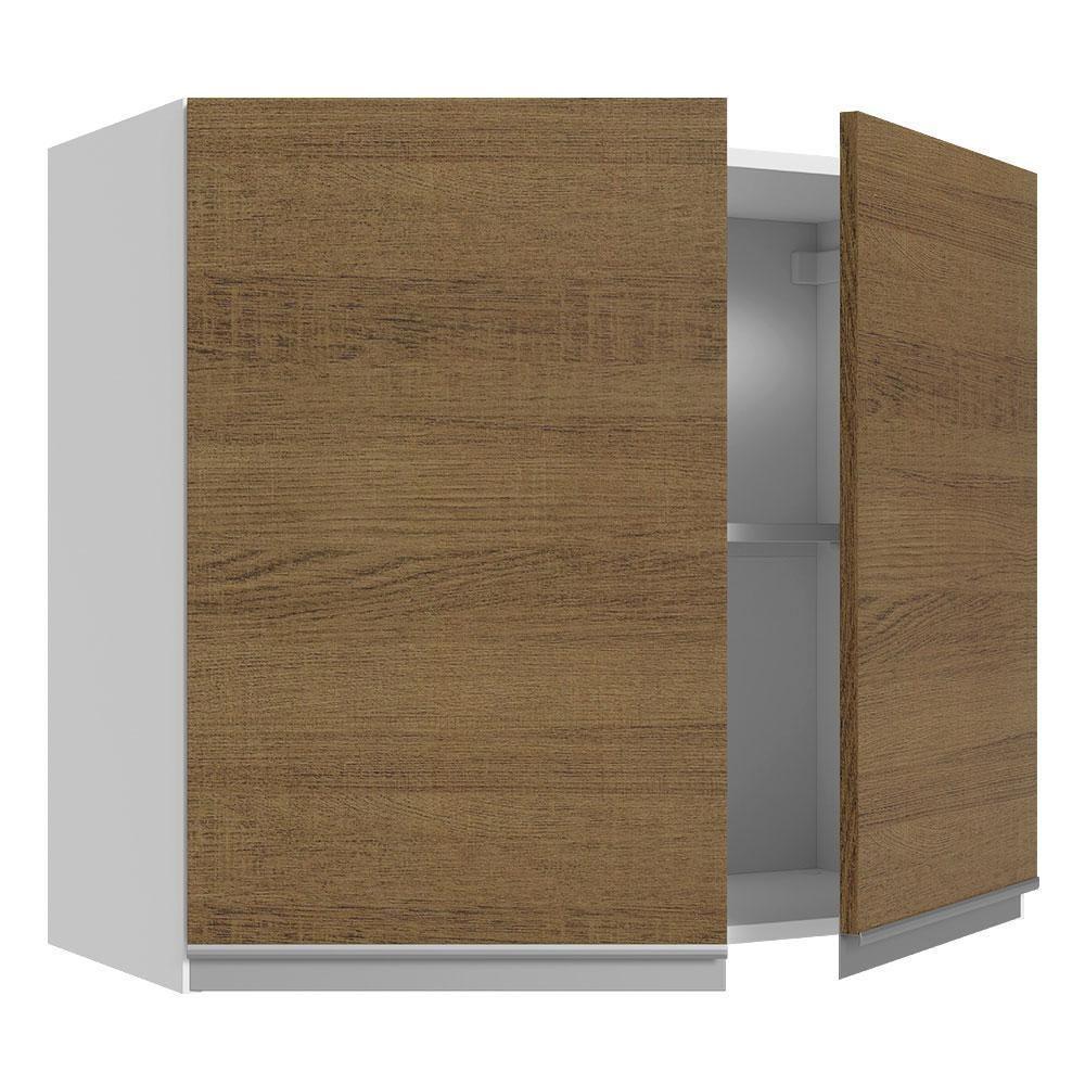 Armário Aéreo Glamy 100%MDF 80cm 2 Portas BR/Rustic Madesa - 8