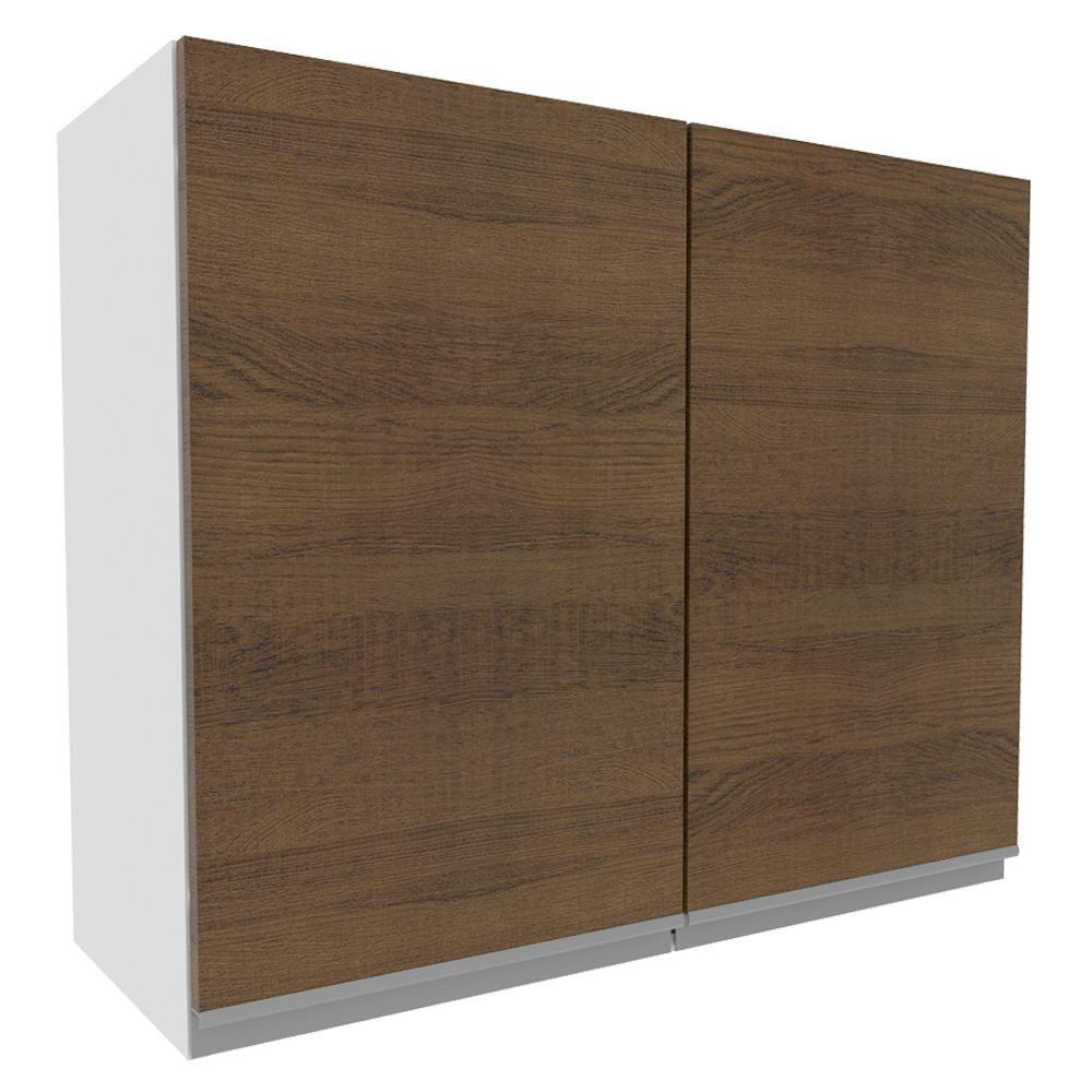 Armário Aéreo Glamy 100%MDF 80cm 2 Portas BR/Rustic Madesa - 3