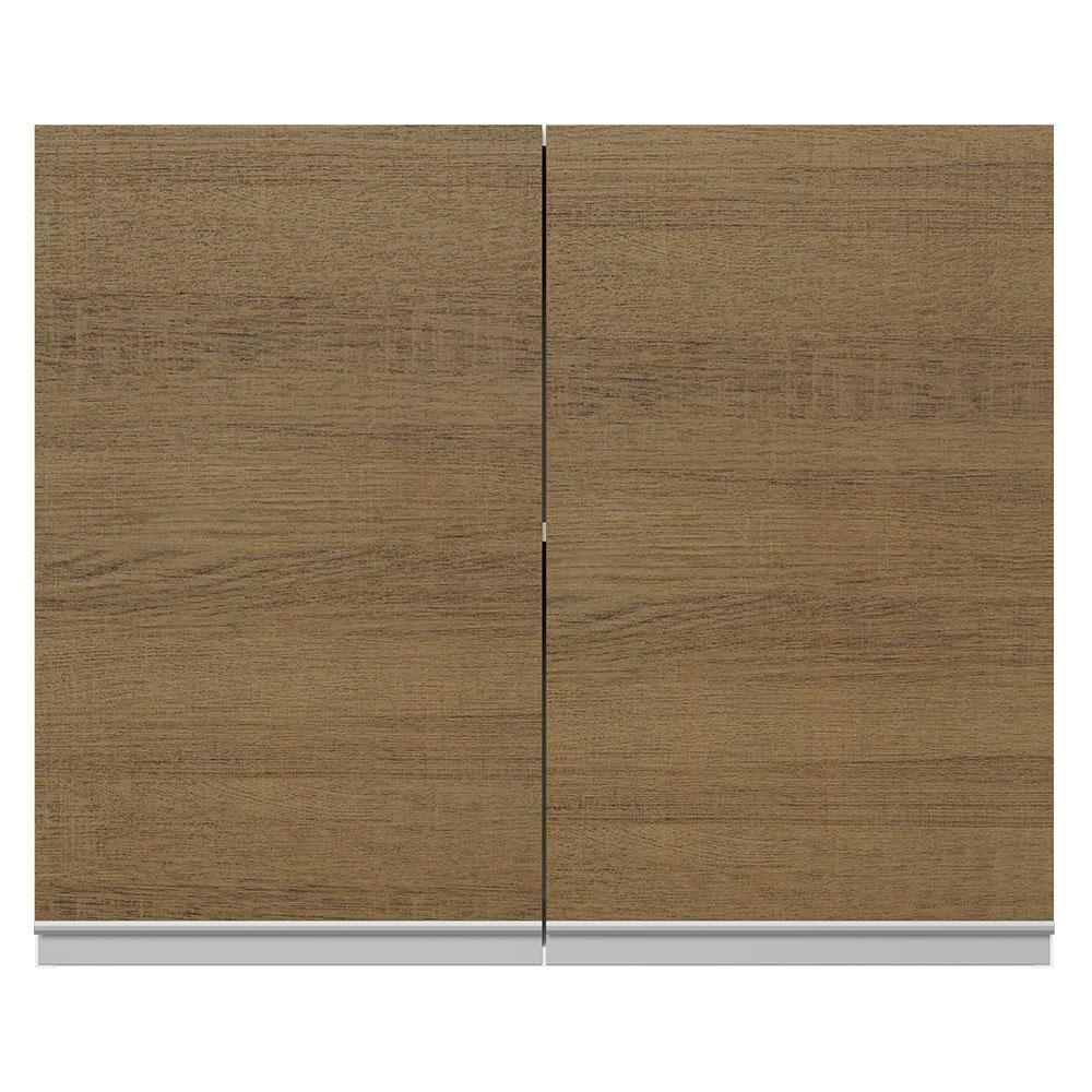 Armário Aéreo Glamy 100%MDF 80cm 2 Portas BR/Rustic Madesa - 7