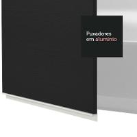 Armário Aéreo Madesa Glamy 120 Cm 2 Portas com Vidro Branco Preto - 8