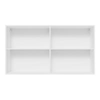 Armário Aéreo Madesa Glamy 120 Cm 2 Portas com Vidro Branco Preto - 10
