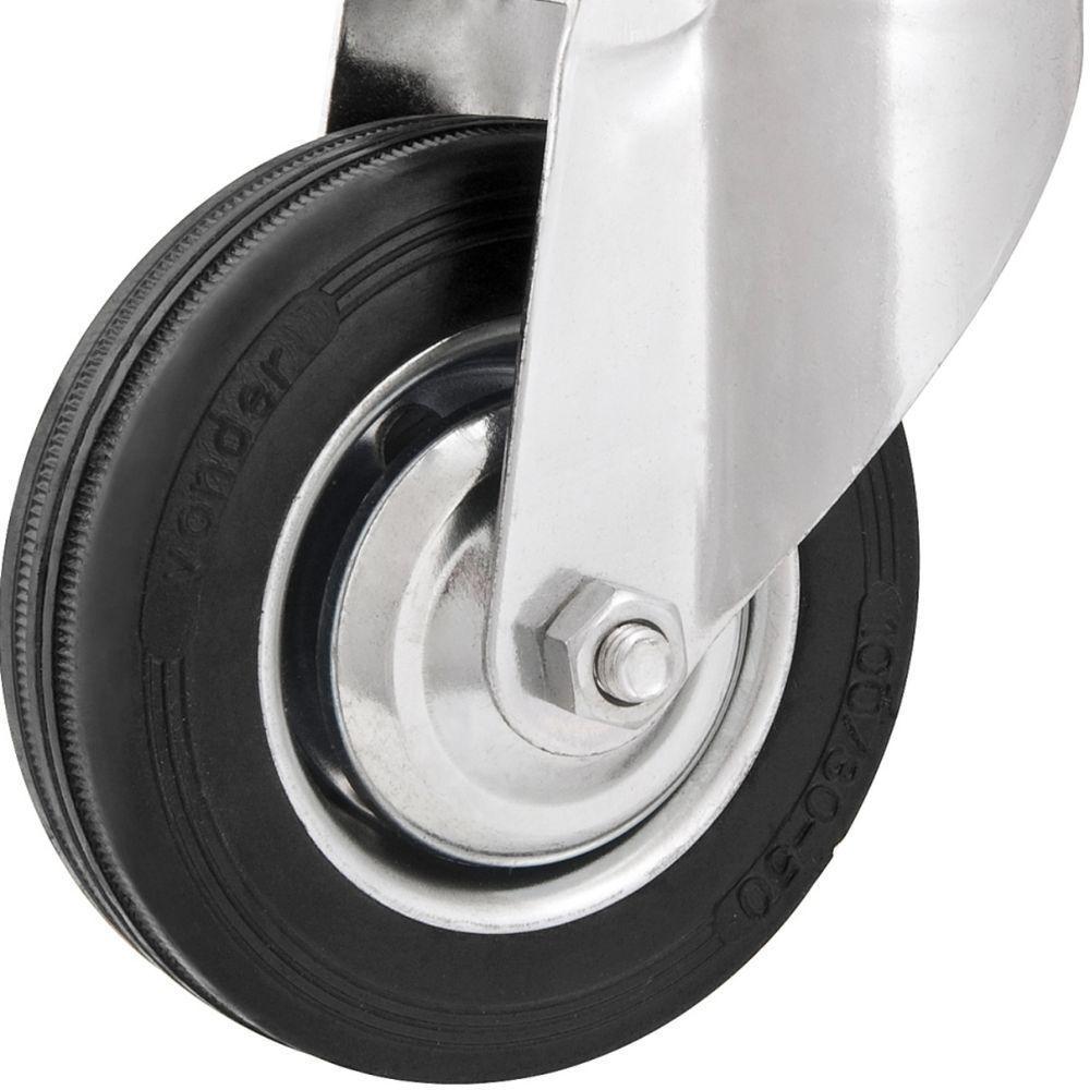 Rodizio Giratório 4'' Leve 60kg Núcleo Chapa Preto Vonder - 2