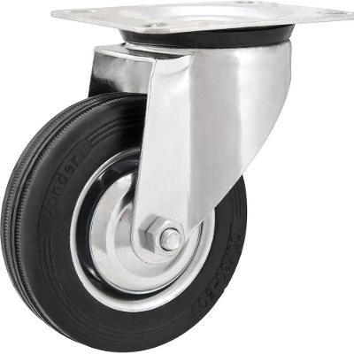 Rodizio Giratório 4'' Leve 60kg Núcleo Chapa Preto Vonder