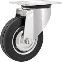 Rodizio Giratório 4'' Leve 60kg Núcleo Chapa Preto Vonder - 1