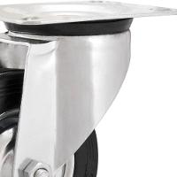 Rodizio Giratório 4'' Leve 60kg Núcleo Chapa Preto Vonder - 3