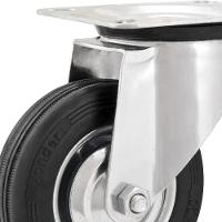 Rodizio Giratório 4'' Leve 60kg Núcleo Chapa Preto Vonder