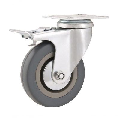 Rodizio Giratório Freio 4 Média 55kg Pvc Borrach Vonder