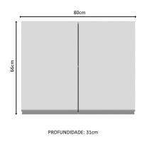 Armário Aéreo Madesa Acordes Glamy 100%MDF 80cm 2 Portas BR - 6