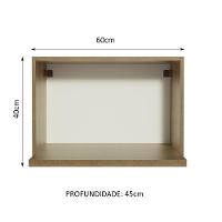 Armário Aéreo Madesa 60 Cm com Nicho para Forno Rustic - 2
